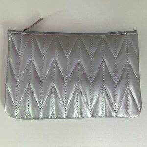 Silver Quilted Women's Pouch